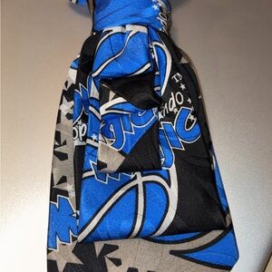 Orlando Magic Stylish Blue and Black Graphic Tie